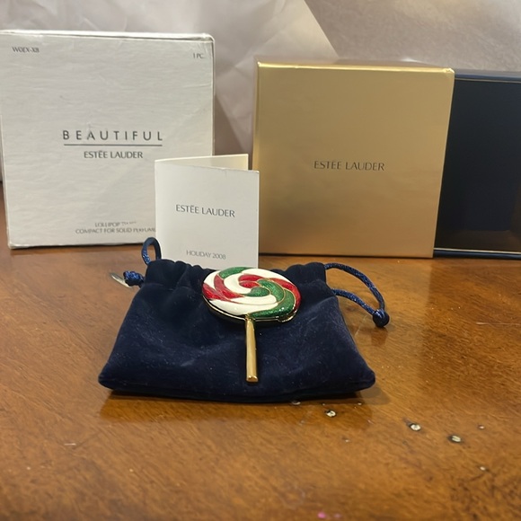 2008 Lollipop Twist Estee Lauder Solid Perfume Compact with box - Picture 2 of 8